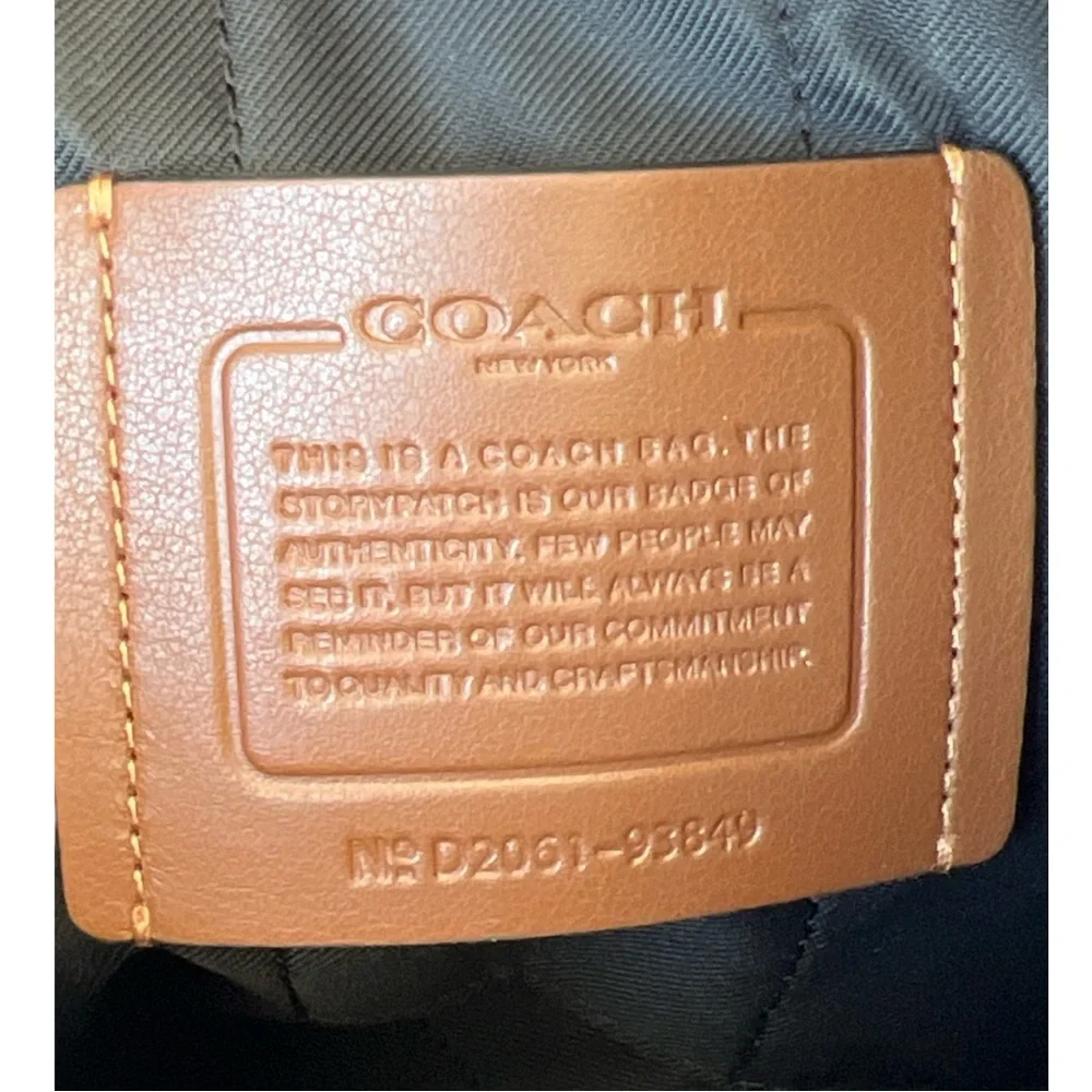 COACH Leather Laptop Backpack with Drawstring Speed-clip Closure Unisex